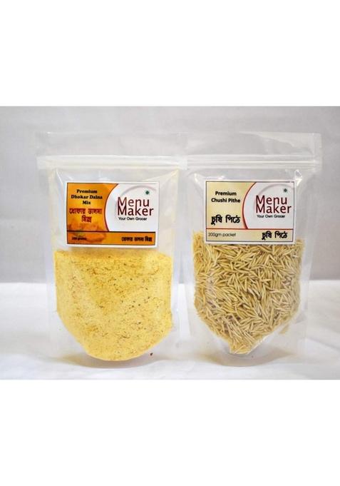 Menu Maker Select Premium Chushi Pithe and Dhokar Dalna Mix Combo Pack 400g, of 2, 200g Each