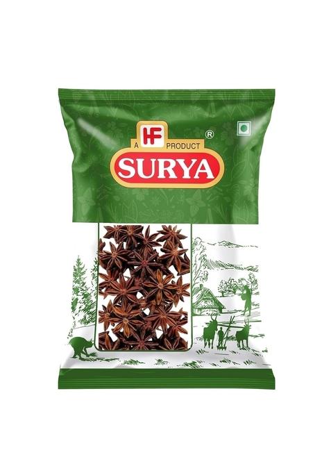 Surya HF, 100g Star Anise | Badhiyan Fool Whole Chakri Phool Khada Masala Spice Exotic Organic Spices