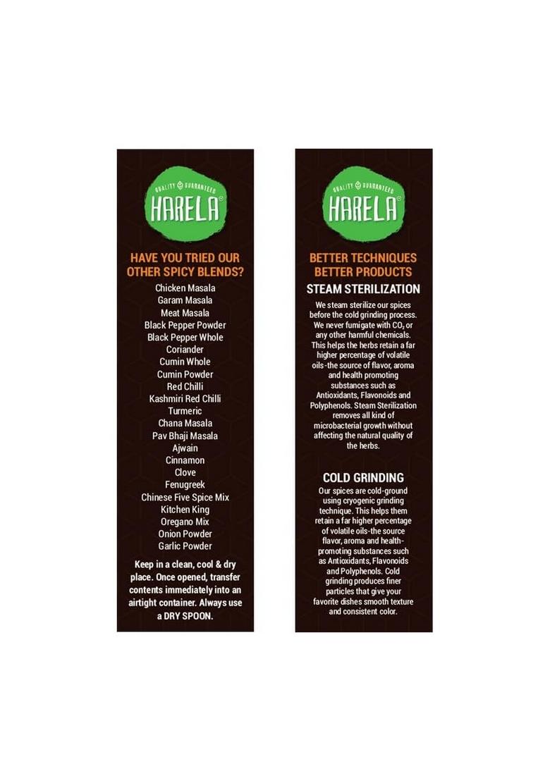 JUST GOOD FOOD CO Harela Certified Organic Chaat Masala Powder with Natural Oils | No Additives or Harmful Chemicals Cold-Pressed & Steam Sterilised Aromatic Flavourful (Pack-3)