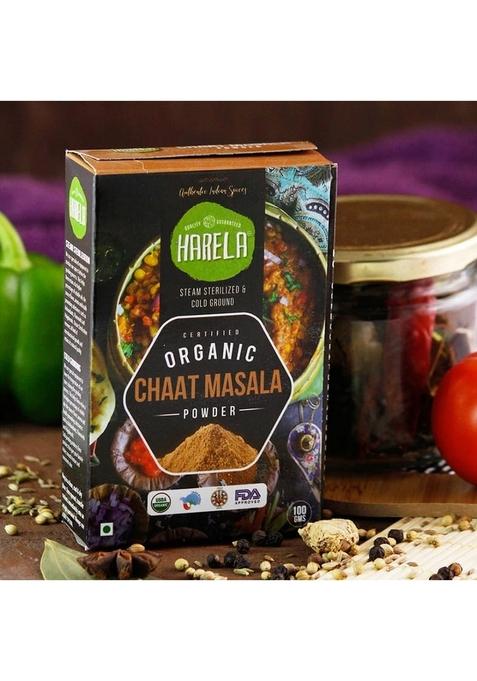JUST GOOD FOOD CO Harela Certified Organic Chaat Masala Powder with Natural Oils | No Additives or Harmful Chemicals Cold-Pressed & Steam Sterilised Aromatic Flavourful (Pack-3)