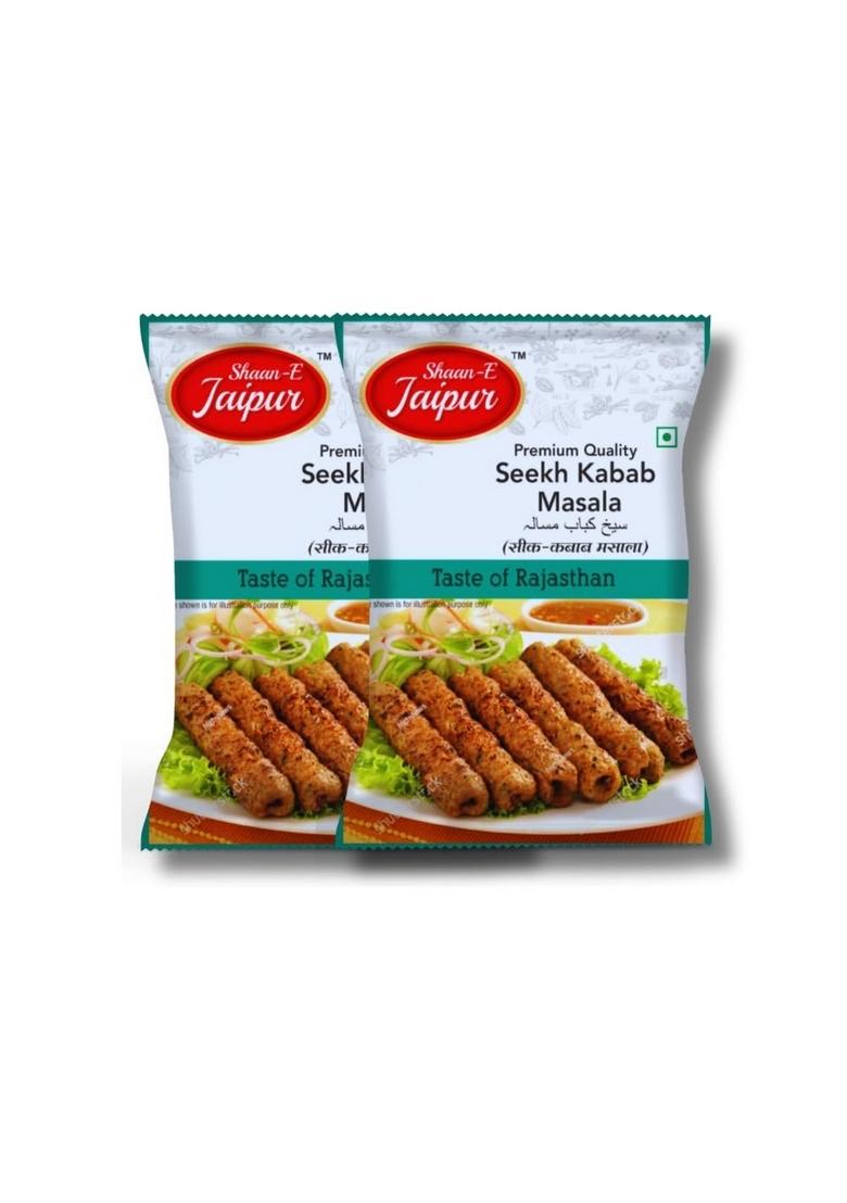 SHAAN-E JAIPUR Seekh Kabab Masala | Restaurant Style Kebab Mutton Tandoori |50 gm Each (Pack of 2)