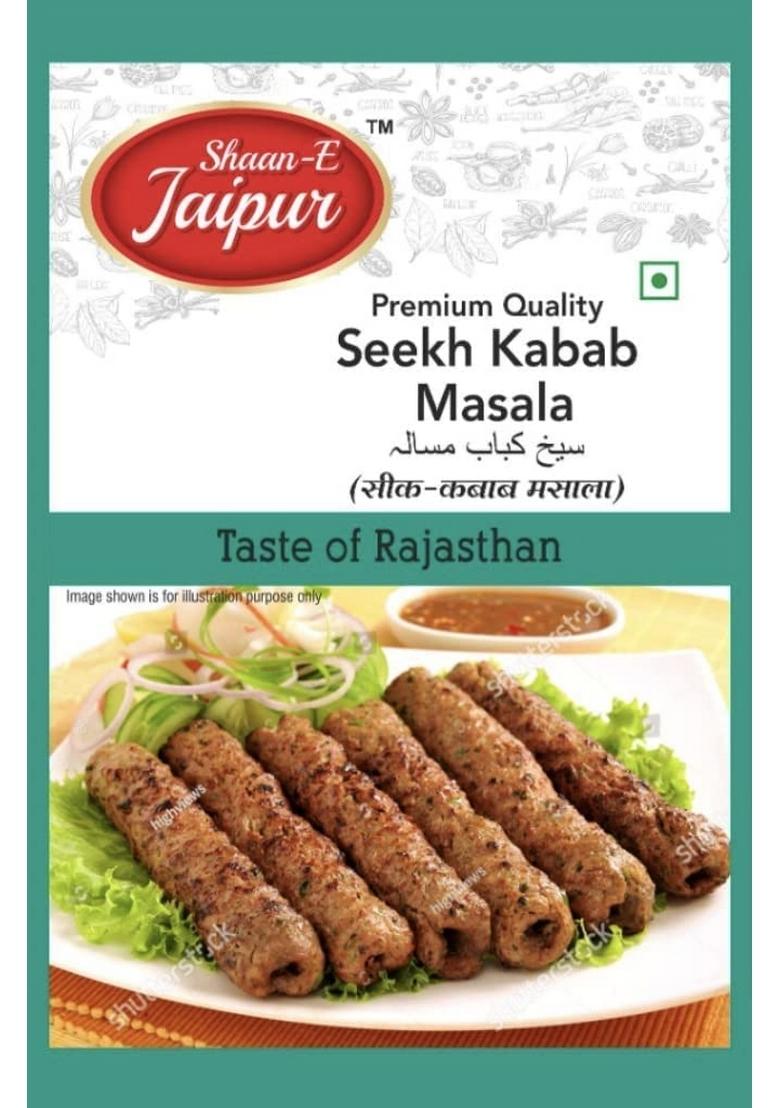 SHAAN-E JAIPUR Seekh Kabab Masala | Restaurant Style Kebab Mutton Tandoori |50 gm Each (Pack of 2)