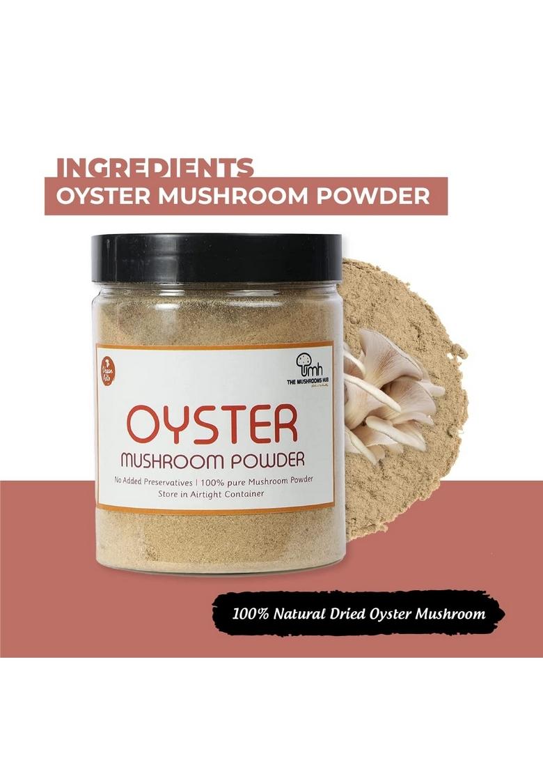The Mushrooms Hub Oyster Mushroom Powder (200gms) No Added Preservatives | 100% Natural Dried