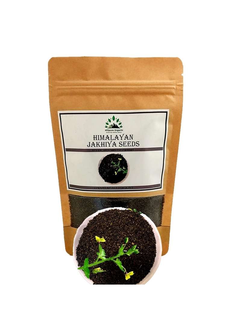 Hillpure Organic Grown by mother nature Himalayan Jhakhiya Seeds | Super Food of Uttarakhand |100% Pure & Natural Cleome viscosa Wild Mustard (175 GM) - Indya