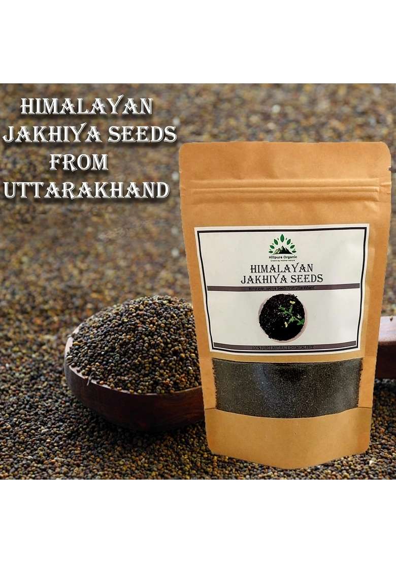 Hillpure Organic Grown by mother nature Himalayan Jhakhiya Seeds | Super Food of Uttarakhand |100% Pure & Natural Cleome viscosa Wild Mustard (175 GM) - Indya