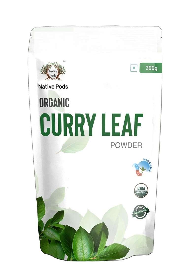NATIVE PODS Organic Curry Leaf - Powder/Curry Leaves Powder Kadi Patta Leave,kadi powder,Karuvepillai 200g (Pack of 1) - Indya