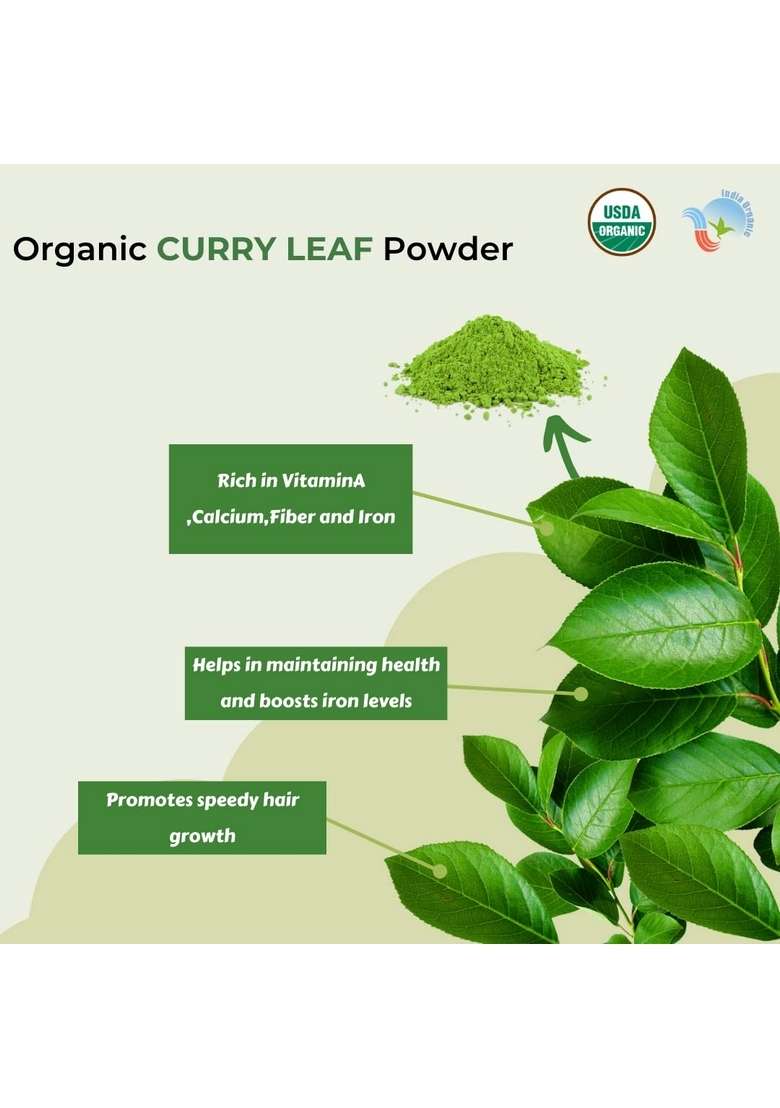 NATIVE PODS Organic Curry Leaf - Powder/Curry Leaves Powder Kadi Patta Leave,kadi powder,Karuvepillai 200g (Pack of 1) - Indya