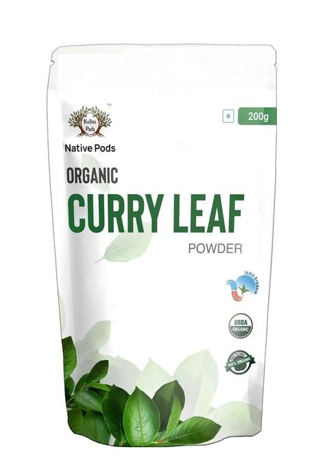 NATIVE PODS Organic Curry Leaf - Powder/Curry Leaves Powder Kadi Patta Leave,kadi powder,Karuvepillai 200g (Pack of 1)