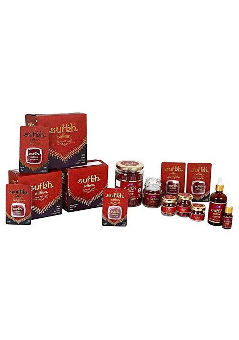 SURKH Saffron 100% Pure Natural Untouched Premium Grade 1 Kesar (1 Grams, Pack of 2)