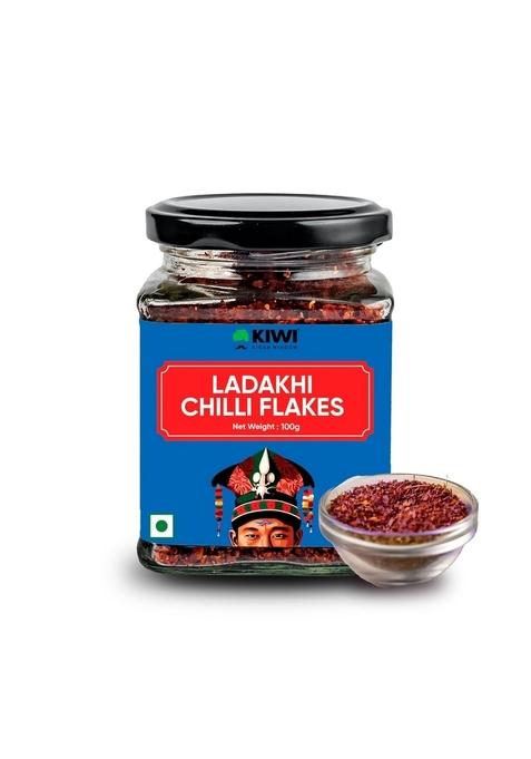 KIWI KISAN WINDOW Ladakhi Chilli Flakes, 100g | Premium Himalayan Spicy & Aromatic Handpicked from Ladakh Pure, Sun-Dried, Hot Indian Cooking Seasoning