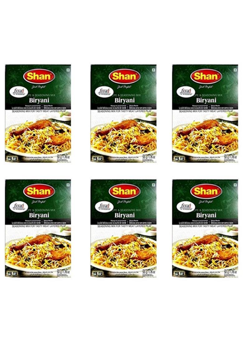Shan Biryani Masala, 6 x 50 g