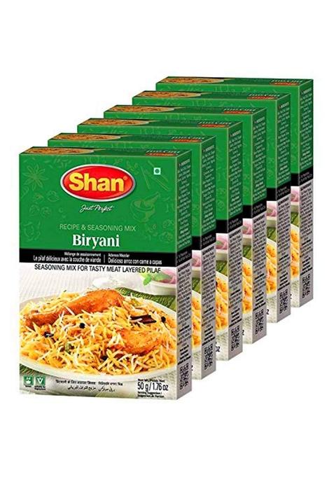 Shan Biryani Mustard Masala, 6 Pack, x 50 g