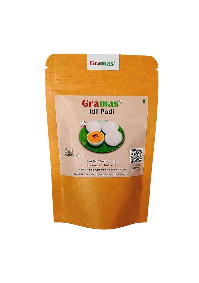 Gramas Natural Idly Podi/Powder, No Preservatives & Artificial colour - 200 gm - Indya