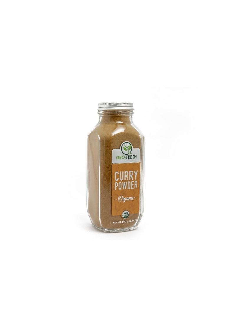 Geo-Fresh Organic Curry Powder, 200g| Blend of 15 Herbs & Spices| Spice Masala| Enhance Flavour| No Artifical Colour Preservatives| 100% Organic, Non-GMO, USDA Certified, Jaivik Bharat Certified