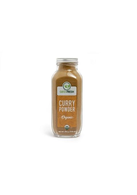 Geo-Fresh Organic Curry Powder, 200g| Blend of 15 Herbs & Spices| Spice Masala| Enhance Flavour| No Artifical Colour Preservatives| 100% Organic, Non-GMO, USDA Certified, Jaivik Bharat Certified