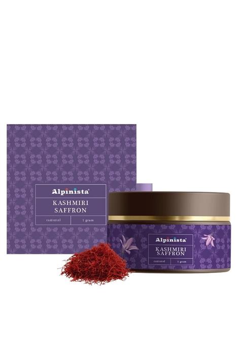 Alpinista Original Kashmiri Saffron/Kumkuma Puvvu (1gm) | A+++ Grade Pure Kesar Threads saffron Forpregnant women, keshar Cooking, Skin Glow, and Pooja Rituals Pack of 1