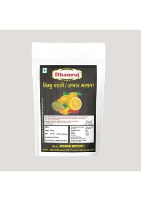 Dhanraj Nimbu Chatney Achar Masala Tangy & Spicy Blend for Lemon Pickle, Chutneys Achars | 200g Authentic Homemade Taste