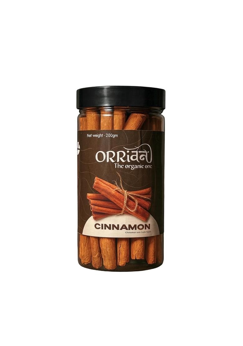 ORRIVAN Premium Aromatic Cassia Cinnamon Sticks for Cooking & Infusions | Whole Spice Chai, Mulled Wine, Curries Desserts Bold, Warm Flavor Natural Grade-A Spices (200g)