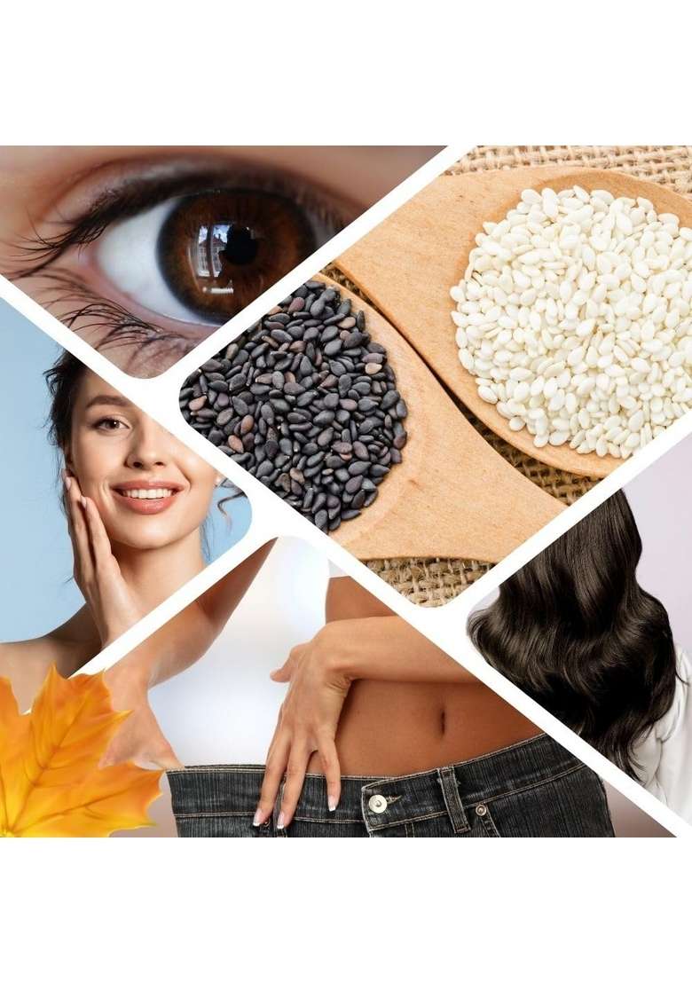 BOKF Combo Pack Of Black & White Sesame Seeds| Each 250g | Weight Loss Seeds Safed Kala Til Good For Hair Skin. - Indya