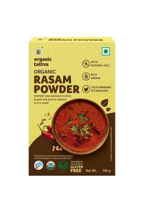 ORGANIC TATTVA Tattva, Rasam Powder - 100 Gram | Authentic South Indian Flavor Pesticide and Chemical Free With Natural Oils Rich Aroma Naturally Gluten