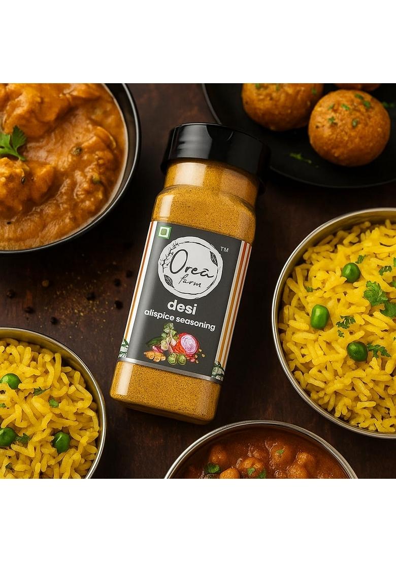 OREA FARM Desi Allspice Seasoning Powder, 85gm, Spicy Indian Masala Blend for Curries, Rice, Snacks & Fusion Dishes