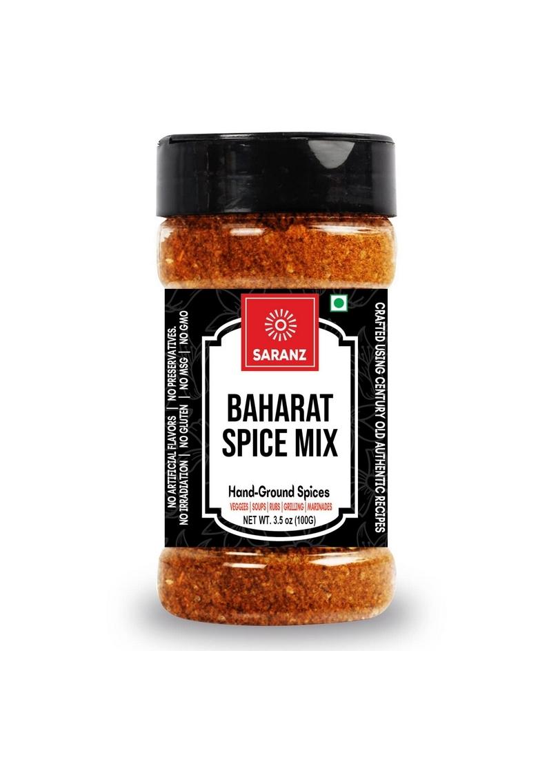 SARANZ Adobo & Baharat Spice Mix Seasoning ( Combo Pack ) Perfect for Snacks, Appetizers | Hand-Grounded Spices Fresh Powder Grilling Marinade Sweet-Spiced 100 Grams Sprinkler Jar