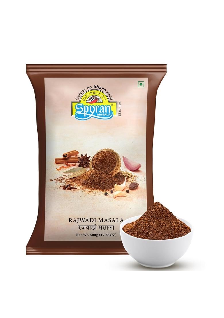 Spyran Rajwadi Garam Masala Powder | Blended Spice for Authentic Taste and Colour Ready to Use 500 grams