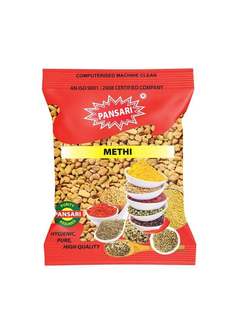 PANSARI Whole Methi Dana Seeds 100 grams | Fenugreek Pack of 1 - Indya