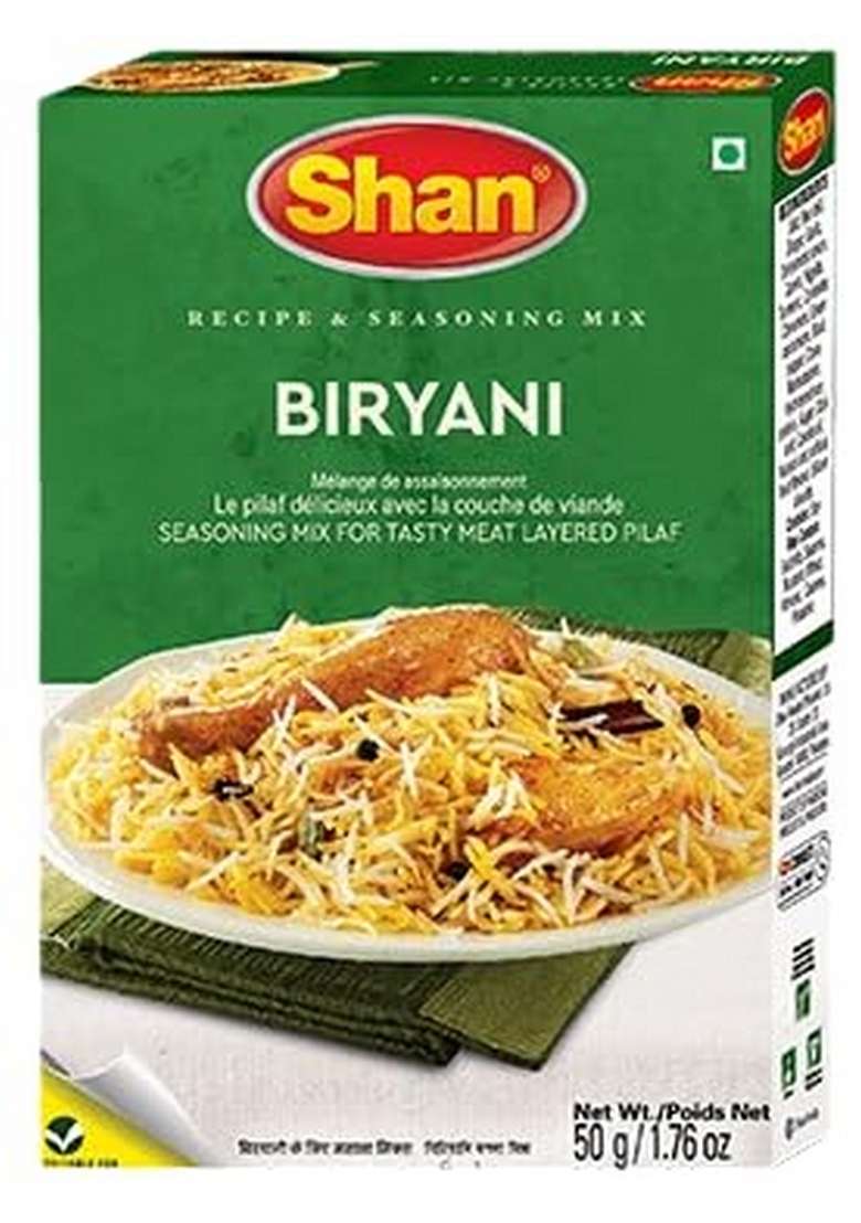 Shan Biryani Masala, 1.76 oz 50 g, 10 Pack - Indya