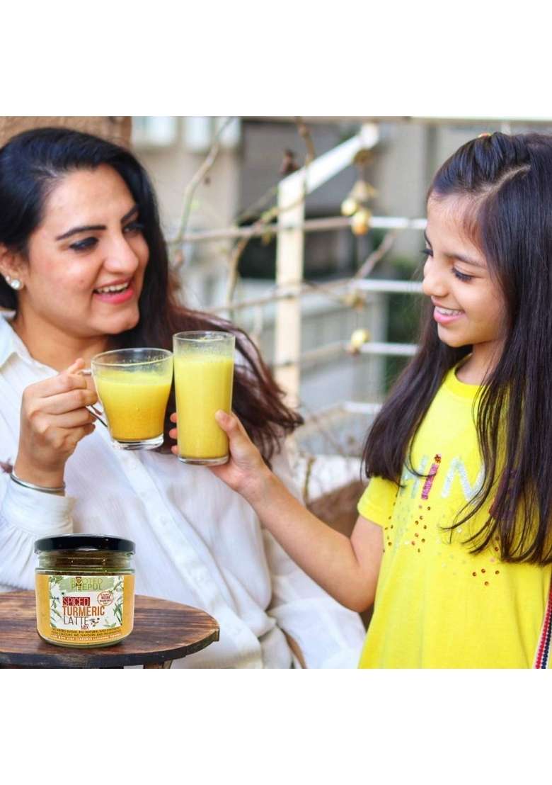 ROOTED PEEPUL Spiced Turmeric Latte Mix | Golden with Lakadong Pure & Delicious Healthy Milk 120g - Indya