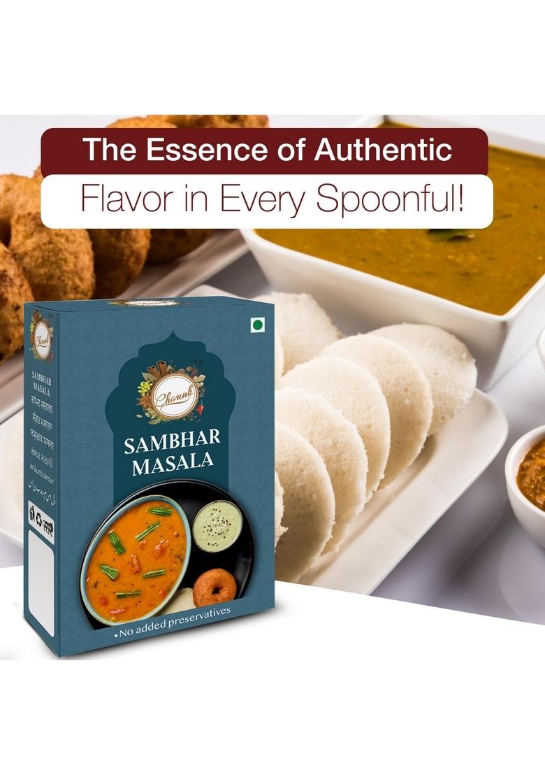 Chounk Sambhar Masala | South Indian Spice Blend 100g Pack Aromatic & Flavorful Mix for Authentic Sambar Powder