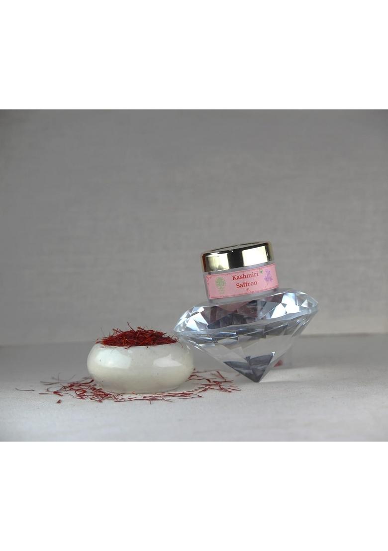 MIRACLE ARBOR Kashmiri Organic Saffron 1g GI Tag Certified Kesar Threads | Premium Grade A+ Mongra Pure Zafran for Cooking, Puja, Pregnancy, Skin Glow Handpicked & Lab-Tested