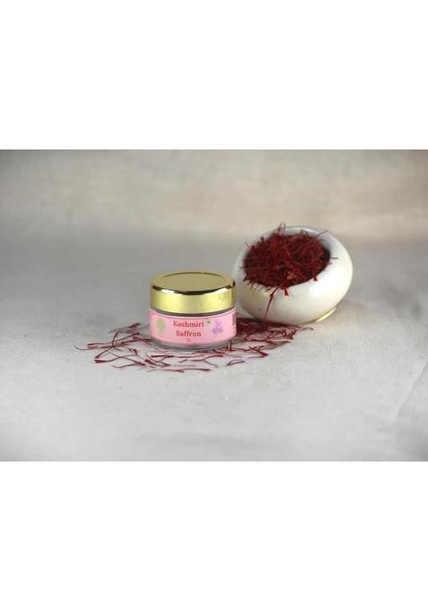 MIRACLE ARBOR Kashmiri Organic Saffron 1g GI Tag Certified Kesar Threads | Premium Grade A+ Mongra Pure Zafran for Cooking, Puja, Pregnancy, Skin Glow Handpicked & Lab-Tested