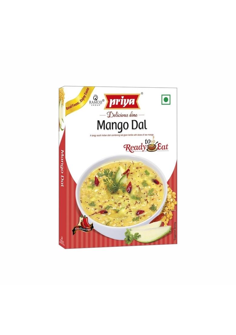 Priya Ready To Eat Mango Dal 300g (Pack of 2) I Total 600gm | Flavorful and Spicy Indian Delight Just Heat