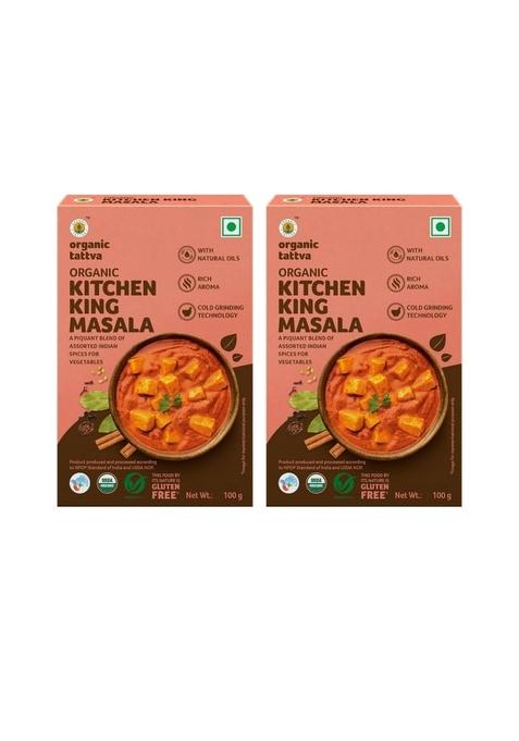 ORGANIC TATTVA Tattva, Kitchen King Masala Blend - 100 Gram (Pack of 2)