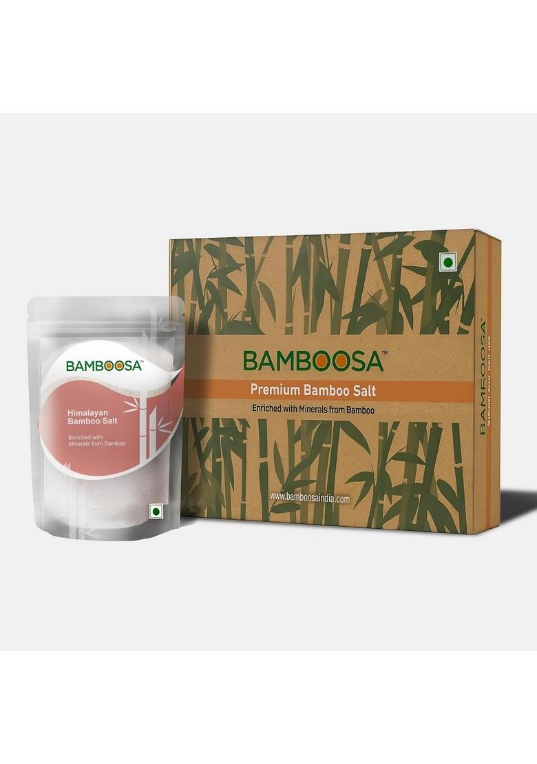 BAMBOOSA Himalayan Bamboo Salt 250g | Naturally Iodised Roasted in for 70+ Trace Minerals Alkaline, Mineral Rich, Low Sodium Healthy Cooking