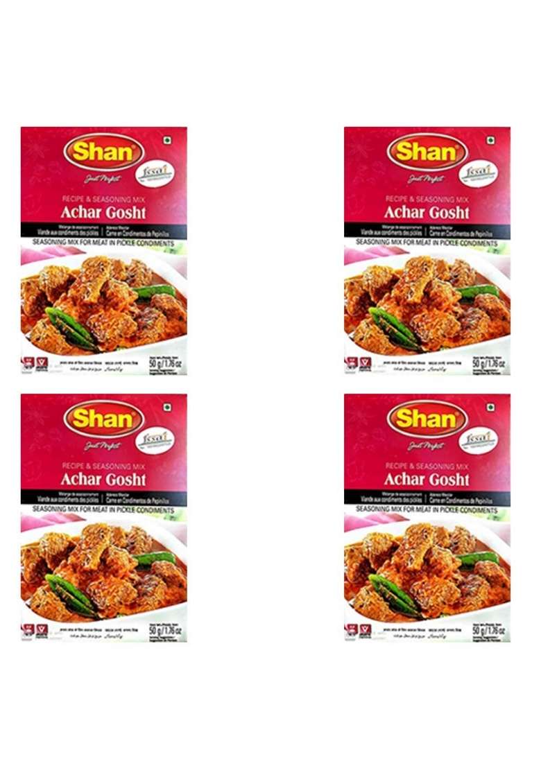 Shan Achar Gosht Masala, 4 x 50 g - Indya