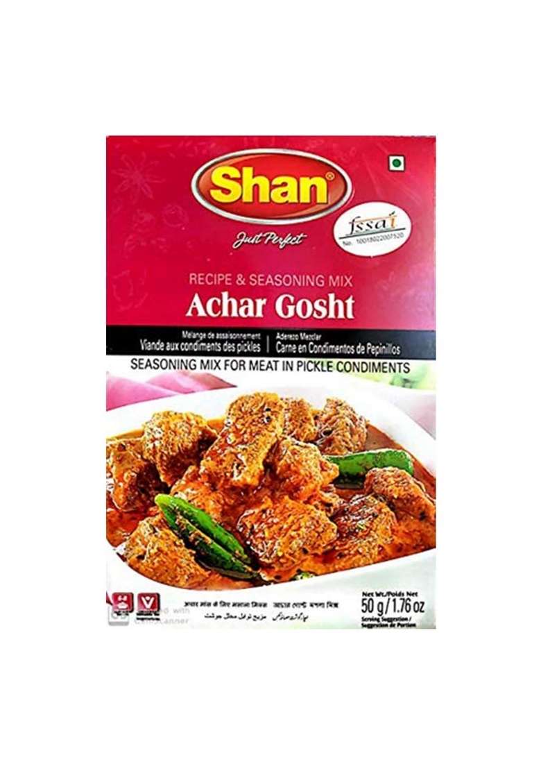 Shan Achar Gosht Masala, 4 x 50 g - Indya