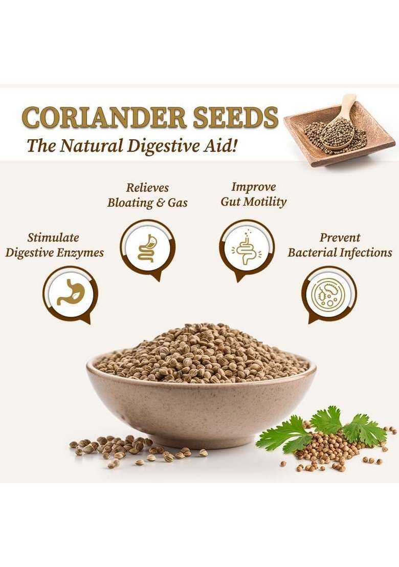 NNorganic Coriander Seeds Whole (Sabut Dhaniya) - 500g - Indya