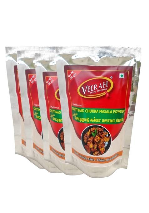 VEERAH-TASTE MATTERS Veerah Traditional Chettinad Chukka Masala Powder 400g(Pack of 4)