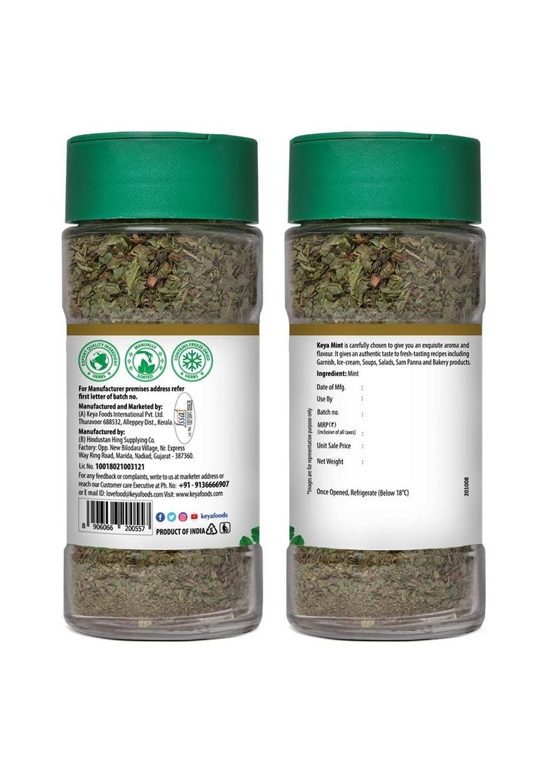 KEYA Mint | Seasoning for Meats, Soups, Sauces, Vegetables, and Beverages Rich in Antioxidants & Supports Digestion No Artificial Flavours or Colours 7g Pack 3