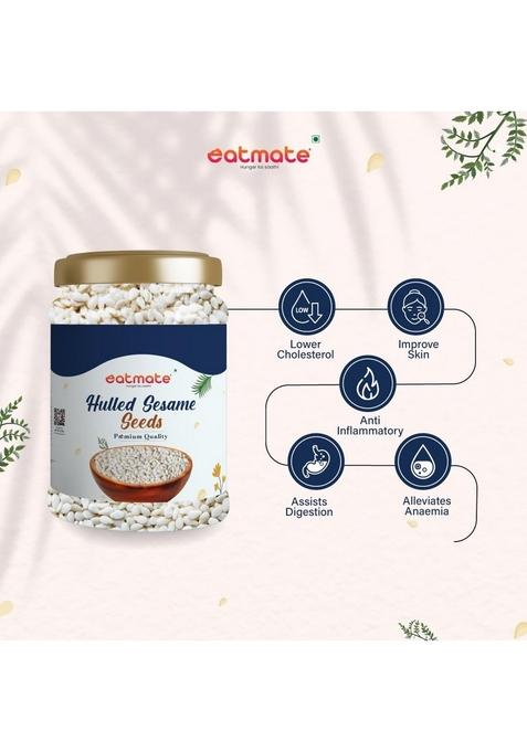 Eatmate Premium White Sesame Till indian Spice | for Eating Rich in Nutrients (1 Kg)