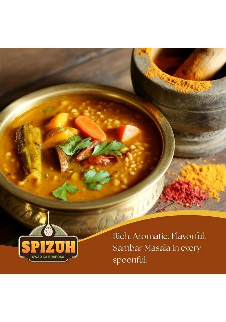 SPIZUH Sambar Masala 500g | Authentic South Indian Spice Mix Pure & Natural Perfect for Idli, Dosa, Rice Curry No Preservatives, Artificial Colors