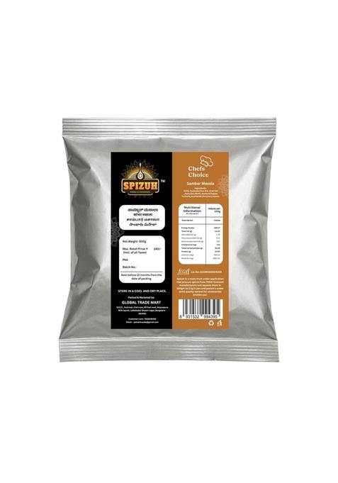 SPIZUH Sambar Masala 500g | Authentic South Indian Spice Mix Pure & Natural Perfect for Idli, Dosa, Rice Curry No Preservatives, Artificial Colors