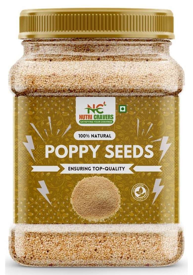 Nutri Cravers Pure & Natural Premium Poppy Seeds 250GM (Posto) - Rich Nutty Flavor Nutrient-Rich Superfood Ideal for Cooking, Baking Traditional Recipes Hygienically Packed - Indya