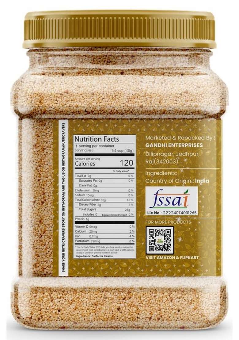 Nutri Cravers Pure & Natural Premium Poppy Seeds 250GM (Posto) - Rich Nutty Flavor Nutrient-Rich Superfood Ideal for Cooking, Baking Traditional Recipes Hygienically Packed - Indya