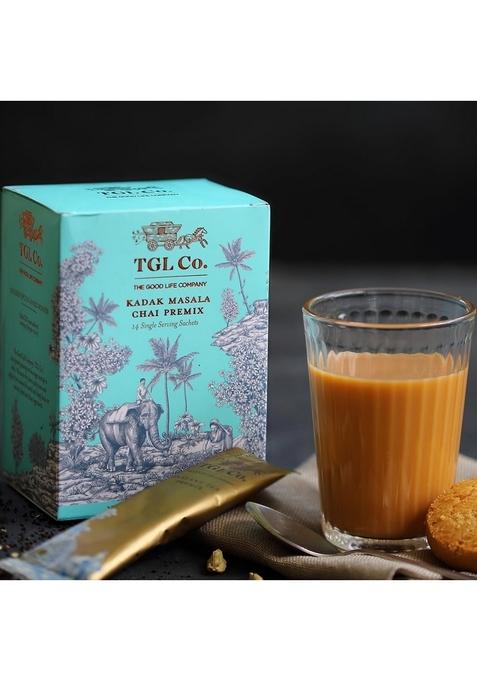TGL Co. The Good Life Company Kadak Masala Instant Chai Premix | Tea Bold & Aromatic Spiced Tea| Convenient Desi Chai| Perfect for Travel On-the-Go