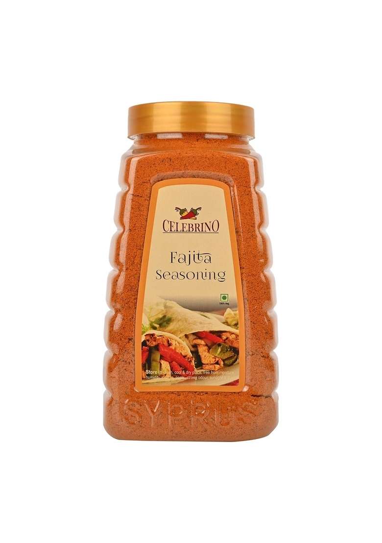 CELEBRINO Authentic Fajita Seasoning Mix Smoky, Spicy Tex-Mex Spice Blend for Chicken, Beef, Shrimp & Veggies, Gluten-Free, All-Natural | 400gm JAR - Indya