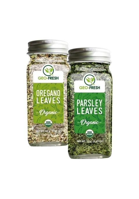 Geo-Fresh Organic Combo (Oregano 15g + Parsley 12g) - USDA Certified