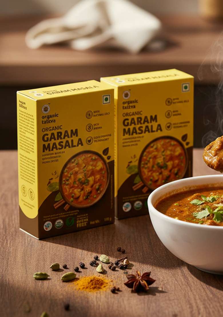 ORGANIC TATTVA Tattva, Garam Masala Spice Blend 200 Gram | Rich in Flavor, Dry Roasted and Whole spices - Indya